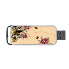 Flower Traditional Chinese Painting Portable Usb Flash (one Side) by Sapixe