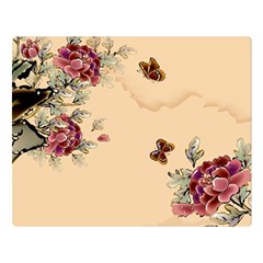 Flower Traditional Chinese Painting Double Sided Flano Blanket (large)  by Sapixe