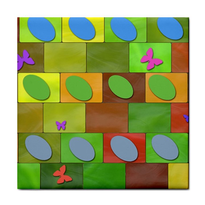 Easter Egg Happy Easter Colorful Tile Coasters