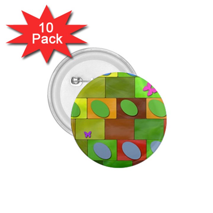 Easter Egg Happy Easter Colorful 1.75  Buttons (10 pack)