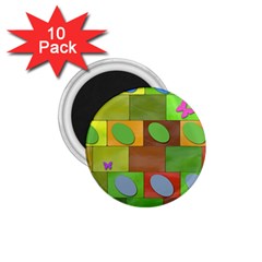 Easter Egg Happy Easter Colorful 1 75  Magnets (10 Pack)  by Sapixe