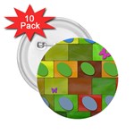 Easter Egg Happy Easter Colorful 2.25  Buttons (10 pack)  Front