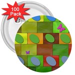 Easter Egg Happy Easter Colorful 3  Buttons (100 pack)  Front