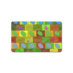 Easter Egg Happy Easter Colorful Magnet (name Card)