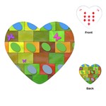 Easter Egg Happy Easter Colorful Playing Cards (Heart)  Front