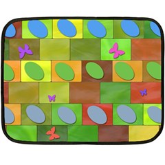 Easter Egg Happy Easter Colorful Fleece Blanket (mini)