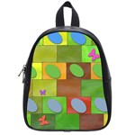 Easter Egg Happy Easter Colorful School Bag (Small) Front