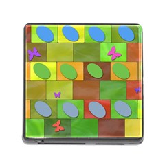 Easter Egg Happy Easter Colorful Memory Card Reader (square) by Sapixe