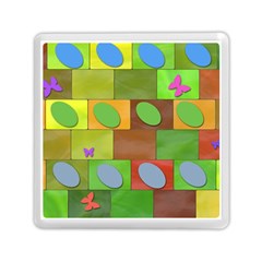 Easter Egg Happy Easter Colorful Memory Card Reader (square)  by Sapixe