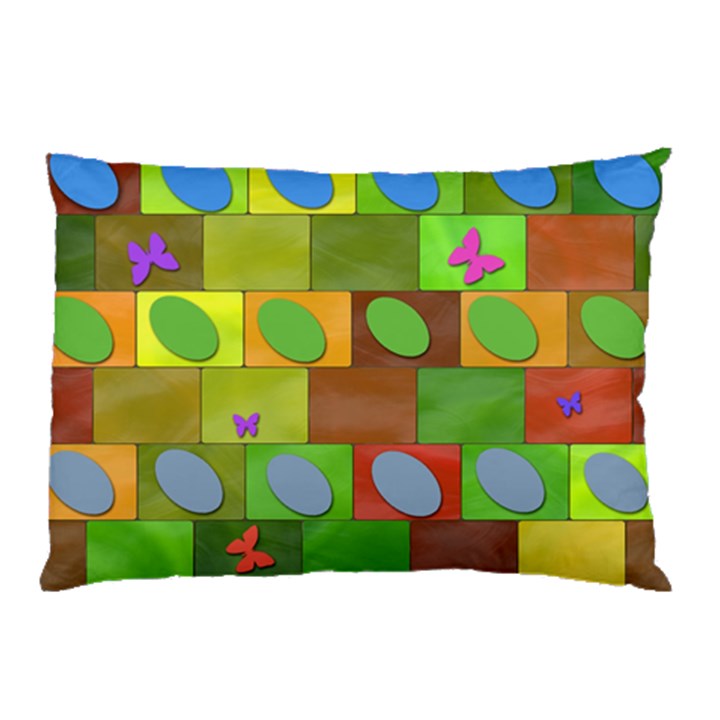 Easter Egg Happy Easter Colorful Pillow Case (Two Sides)