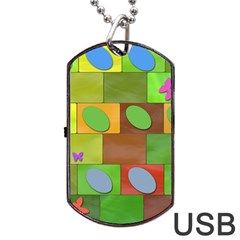 Easter Egg Happy Easter Colorful Dog Tag Usb Flash (one Side)