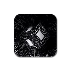 Technoid Future Robot Science Rubber Square Coaster (4 Pack)  by Sapixe