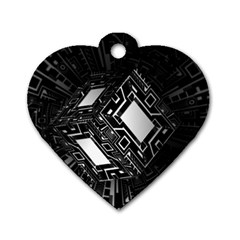 Technoid Future Robot Science Dog Tag Heart (one Side) by Sapixe