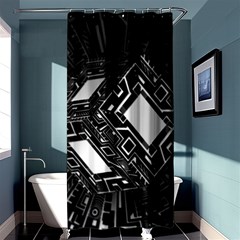 Technoid Future Robot Science Shower Curtain 36  X 72  (stall)  by Sapixe