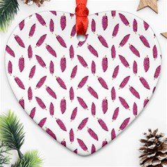 Cacao Fruits Pattern Ornament (heart) by dflcprints