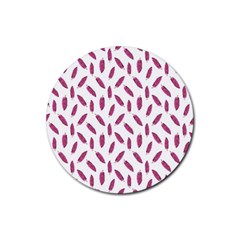 Cacao Fruits Pattern Rubber Coaster (round)  by dflcprints