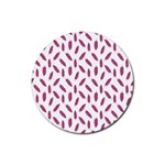 Cacao Fruits Pattern Rubber Coaster (Round)  Front