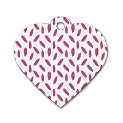 Cacao Fruits Pattern Dog Tag Heart (one Side) by dflcprints