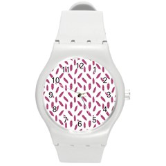 Cacao Fruits Pattern Round Plastic Sport Watch (m) by dflcprints