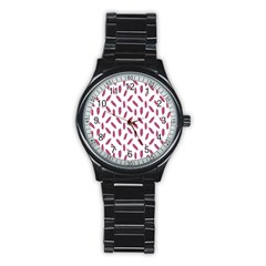 Cacao Fruits Pattern Stainless Steel Round Watch by dflcprints