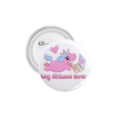 Long Distance Lover - Cute Unicorn 1 75  Buttons by Valentinaart