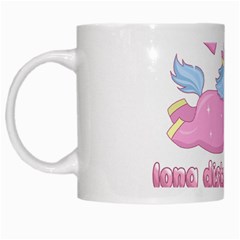 Long Distance Lover - Cute Unicorn White Mugs by Valentinaart