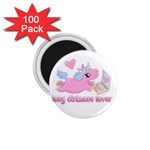 Long distance lover - Cute Unicorn 1.75  Magnets (100 pack)  Front