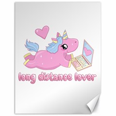 Long Distance Lover - Cute Unicorn Canvas 18  X 24   by Valentinaart