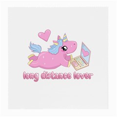 Long Distance Lover - Cute Unicorn Medium Glasses Cloth (2-side) by Valentinaart