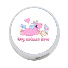 Long Distance Lover - Cute Unicorn 4-port Usb Hub (one Side) by Valentinaart