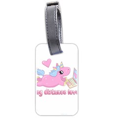 Long Distance Lover - Cute Unicorn Luggage Tags (two Sides) by Valentinaart