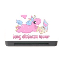 Long Distance Lover - Cute Unicorn Memory Card Reader With Cf by Valentinaart