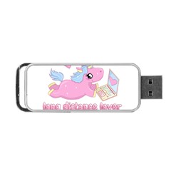 Long Distance Lover - Cute Unicorn Portable Usb Flash (two Sides) by Valentinaart