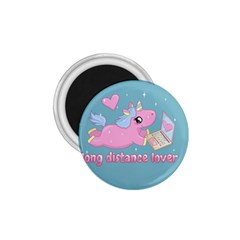 Long Distance Lover - Cute Unicorn 1 75  Magnets by Valentinaart