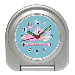 Long Distance Lover - Cute Unicorn Travel Alarm Clocks by Valentinaart