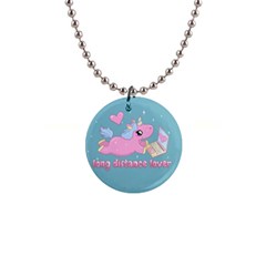 Long Distance Lover - Cute Unicorn Button Necklaces by Valentinaart