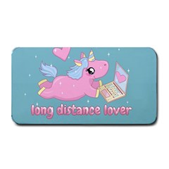 Long Distance Lover - Cute Unicorn Medium Bar Mats by Valentinaart