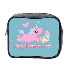 Long Distance Lover - Cute Unicorn Mini Toiletries Bag 2-side by Valentinaart