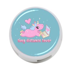 Long Distance Lover - Cute Unicorn 4-port Usb Hub (one Side) by Valentinaart