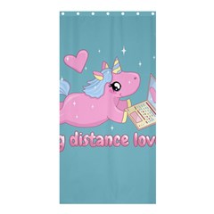 Long Distance Lover - Cute Unicorn Shower Curtain 36  X 72  (stall)  by Valentinaart