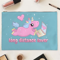 Long Distance Lover - Cute Unicorn Cosmetic Bag (xxl)  by Valentinaart