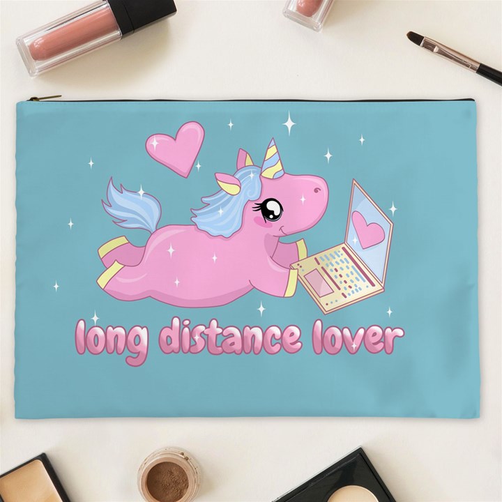 Long distance lover - Cute Unicorn Cosmetic Bag (XXL) 