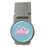 Long distance lover - Cute Unicorn Money Clips (Round)  Front