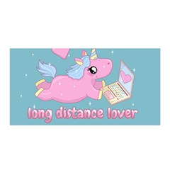 Long Distance Lover - Cute Unicorn Satin Wrap by Valentinaart