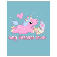 Long Distance Lover - Cute Unicorn Drawstring Bag (small) by Valentinaart