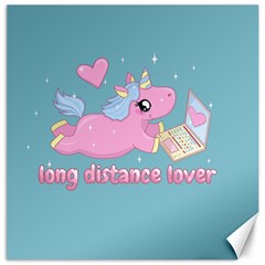 Long Distance Lover - Cute Unicorn Canvas 16  X 16  