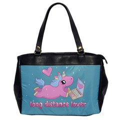 Long Distance Lover - Cute Unicorn Office Handbags by Valentinaart