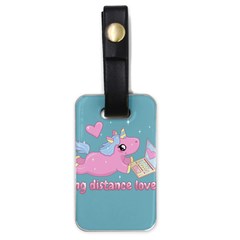 Long Distance Lover - Cute Unicorn Luggage Tags (one Side)  by Valentinaart