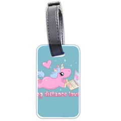 Long Distance Lover - Cute Unicorn Luggage Tags (two Sides) by Valentinaart