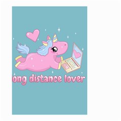 Long Distance Lover - Cute Unicorn Small Garden Flag (two Sides) by Valentinaart